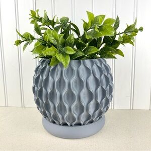 Modern Geometric Planter Pot, Chain Planter Pot, Indoor, Textured Planter